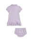 Фото #2 товара Baby Girls Ruffled Polo Short Sleeves Dress