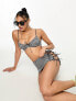 Фото #1 товара ASOS DESIGN mix and match seersucker underwired bikini top in mono gingham