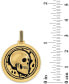 ფოტო #3 პროდუქტის Skull Disc Pendant in 14k Gold-Plated Sterling Silver, Created for Macy's
