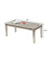 Contemporary Wood Coffee Table with Mirrored Legs, Champagne