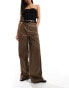 Фото #3 товара ASOS DESIGN belted wide leg trouser in tan