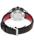 ფოტო #3 პროდუქტის Men's Chronograph Coutura Black Perforated Leather Strap Watch 42mm