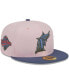 Men's Pink, Blue Florida Marlins Cooperstown Collection Olive Undervisor 59FIFTY Fitted Hat