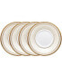 Trefolio Gold Set of 4 Saucers, Service For 4