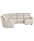 Фото #18 товара CLOSEOUT! Blairemoore 5-Pc. Leather Power Chaise Sectional with 1 USB Console and 1 Power Recliner, Created for Macy's