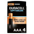 Фото #1 товара DURACELL Optimun AAA LR03 Alkaline Batteries 4 Units