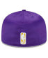 ფოტო #3 პროდუქტის Men's White Los Angeles Lakers Throwback Satin 59FIFTY Fitted Hat