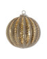 Фото #1 товара K&K Interiors 7.75In Distressed Glass Embossed Ball Ornament Gold