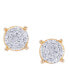 ფოტო #5 პროდუქტის Diamond Accent Round Stud and Twist Hoop Earring Set in Gold Plate