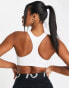 Фото #4 товара Nike Training swoosh medium support sports bra in white