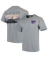 Фото #2 товара Men's Gray Kansas State Wildcats Team Comfort Colors Campus Scenery T-shirt
