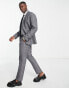 New Look slim suit trouser in dark grey texture