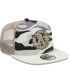 Фото #4 товара Men's White Oakland Athletics Chrome Camo A-Frame 9FIFTY Trucker Snapback Hat