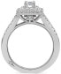 Фото #4 товара Diamond Emerald-Cut Double Halo Engagement Ring (1 ct. t.w.) in 18k White Gold