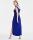 ფოტო #2 პროდუქტის Petite Embellished Collar Jersey Formal Dress