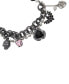 Фото #3 товара Faux Stone Skull Charm Stretch Bracelet