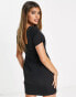 ASOS DESIGN mini structured dress with scoop neck and cap sleeve