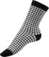 Socken im Pepita-Design, schwarz & weiß, Gr. 35-38, 1 St