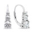 Фото #2 товара Elegant silver jewelry set with zircons SET221W (earrings, pendant)