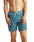 Фото #6 товара Men's Stripe Drawcord 7" Swim Trunks