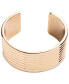 ფოტო #1 პროდუქტის Gold-Tone Wide Ribbed Cuff Bracelet