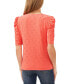 Фото #2 товара Women's Short Sleeve Eyelet-Embroidered Knit Top