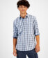 Фото #1 товара Men's Ander Plaid Corduroy Shirt, Created for Macy's