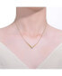Фото #2 товара 14k Gold Plated with Emerald Cubic Zirconia Solitaire Chevron Layering Necklace in Sterling Silver
