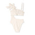 Фото #6 товара Women's One Shoulder Bow Cut Out One Piece Swimsuit - Shade & Shore Off-White L