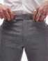 Topman skinny textured suit trousers in grey