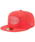 ფოტო #1 პროდუქტის Men's Red San Francisco 49ers Color Pack Brights 59FIFTY Fitted Hat