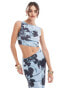 Фото #2 товара ASOS DESIGN cutout sleeveless midi dress in blue floral print