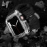 Фото #8 товара Kingxbar Kingxbar CYF148 2w1 pancerne etui Apple Watch SE, 6, 5, 4 (44 mm) ze stali nierdzewnej z paskiem srebrne