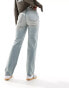 Фото #5 товара Bershka straight leg jeans in light wash blue