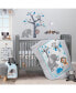 Фото #3 товара Jungle Fun Gray/Blue Safari Elephant, Lion, and Monkey Tree Wall Decals