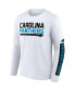 Фото #2 товара Men's Black, White Carolina Panthers Two-Pack 2023 Schedule T-shirt Combo Set