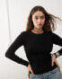 Фото #1 товара Noisy May crew neck knitted jumper in black