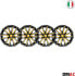 Фото #17 товара OMAC Hubcaps Wheel Trims Set 16 Inch Compatible with Car Car Made of Pa66 M20 + PP ABS Material Steel Rims Wheel Centre Caps 1 Set (4 Pieces) Black/Yellow Front and Rear