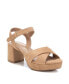 Фото #3 товара Women's Suede Heeled Platform Sandals By