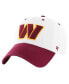 Фото #1 товара 47 Brand Men's White/Burgundy Washington Commanders Double Header Diamond Clean Up Adjustable Hat