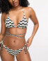 & Other Stories 3 piece tie detail triangle bikini top in wave print