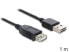 Delock EASY-USB 2.0-A - USB 2.0-A - 1m - 1 m - USB A - USB A - USB 2.0 - Male/Female - Black