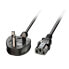 Фото #2 товара Lindy 2m UK to IEC C13 Mains Cable - 2 m - BS 1363 - C13 coupler - Male - Female - Angled