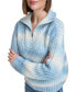 Фото #4 товара Women's Space-Dyed Half-Zip Sweater