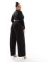 Фото #4 товара ONLY Curve wide leg trousers in black glitter