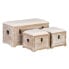 Set of Chests Synthetic Fabric 80 x 40 x 42 cm DMF (3 Pieces)