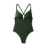 Фото #4 товара Women's Ribbed Plunge Front V-Wire One Piece Swimsuit - Shade & Shore Dark