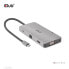 Фото #2 товара Club 3D USB Gen1 Type-C 9-in-1 hub with HDMI - VGA - 2x USB Gen1 Type-A - RJ45 - SD/Micro SD card slots and USB Gen1 Type-C Female port - USB 3.2 Gen 1 (3.1 Gen 1) Type-C - 100 W - 10,100,1000 Mbit/s - Black - Grey - MicroSD (TransFlash) - SD - 60 Hz