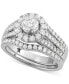 ფოტო #1 პროდუქტის Diamond Halo Engagement Bridal Set (1-3/4 ct. t.w.) in 14k White Gold