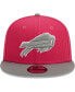 Фото #2 товара Men's Pink, Gray Buffalo Bills 2-Tone Color Pack 9FIFTY Snapback Hat
